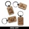 Fashion Illustration Croquis Template Engraved Wood Rectangle Keychain Tag Charm